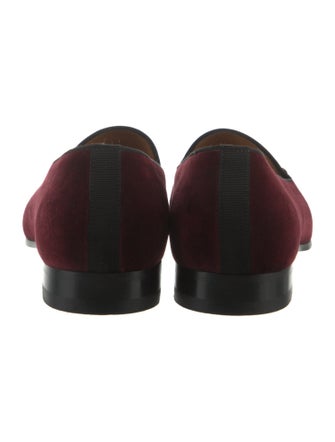 Gucci Horsebit Accent Velvet Loafers