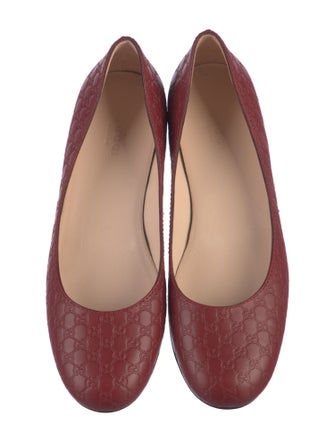 Gucci GG Embossed Embossed Leather Ballet Flats