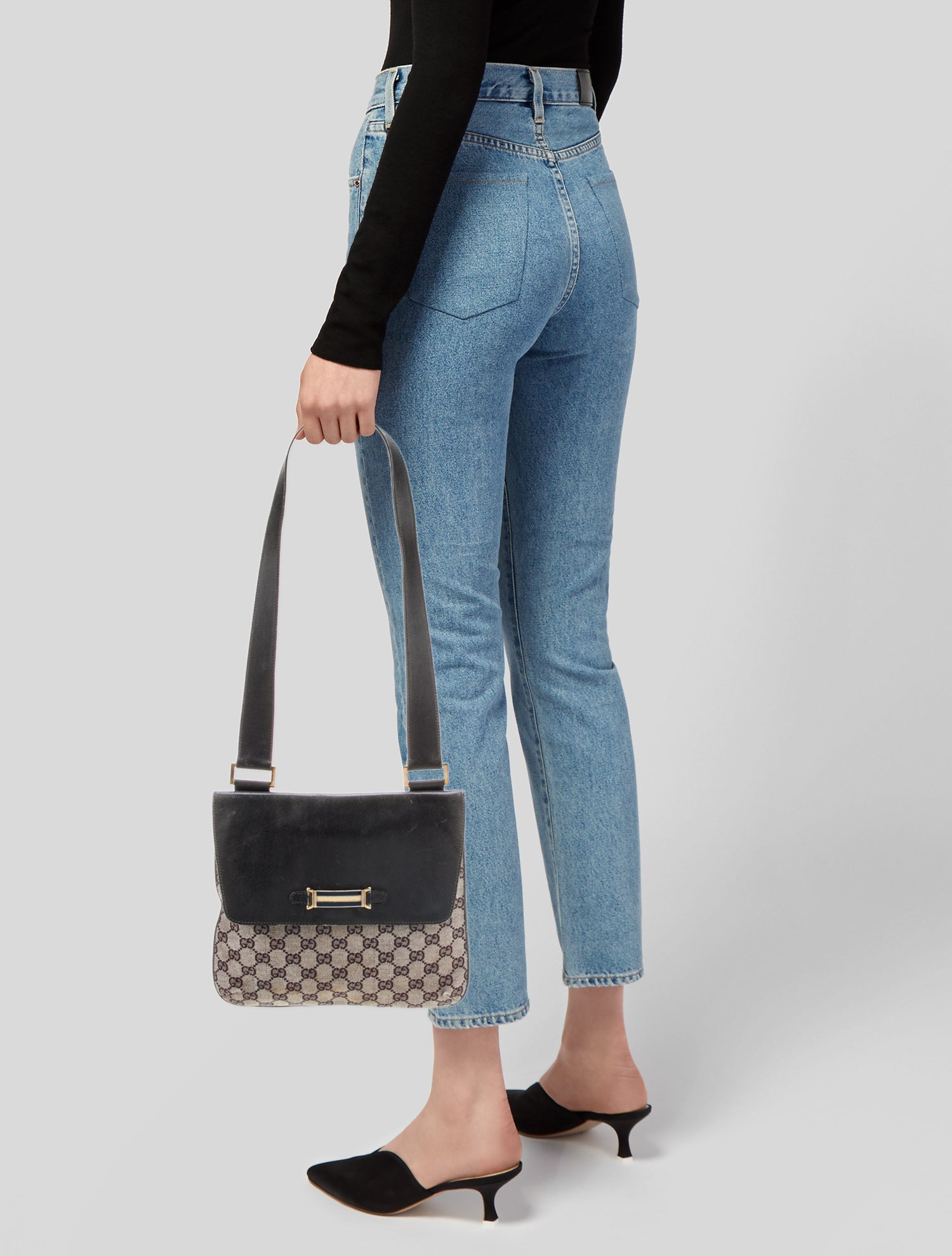 Gucci GG Canvas Shoulder Bag Vintage