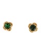 Gucci 18K Tourmaline Interlocking G Stud Earrings