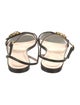 Gucci Double G Logo Leather Sandals