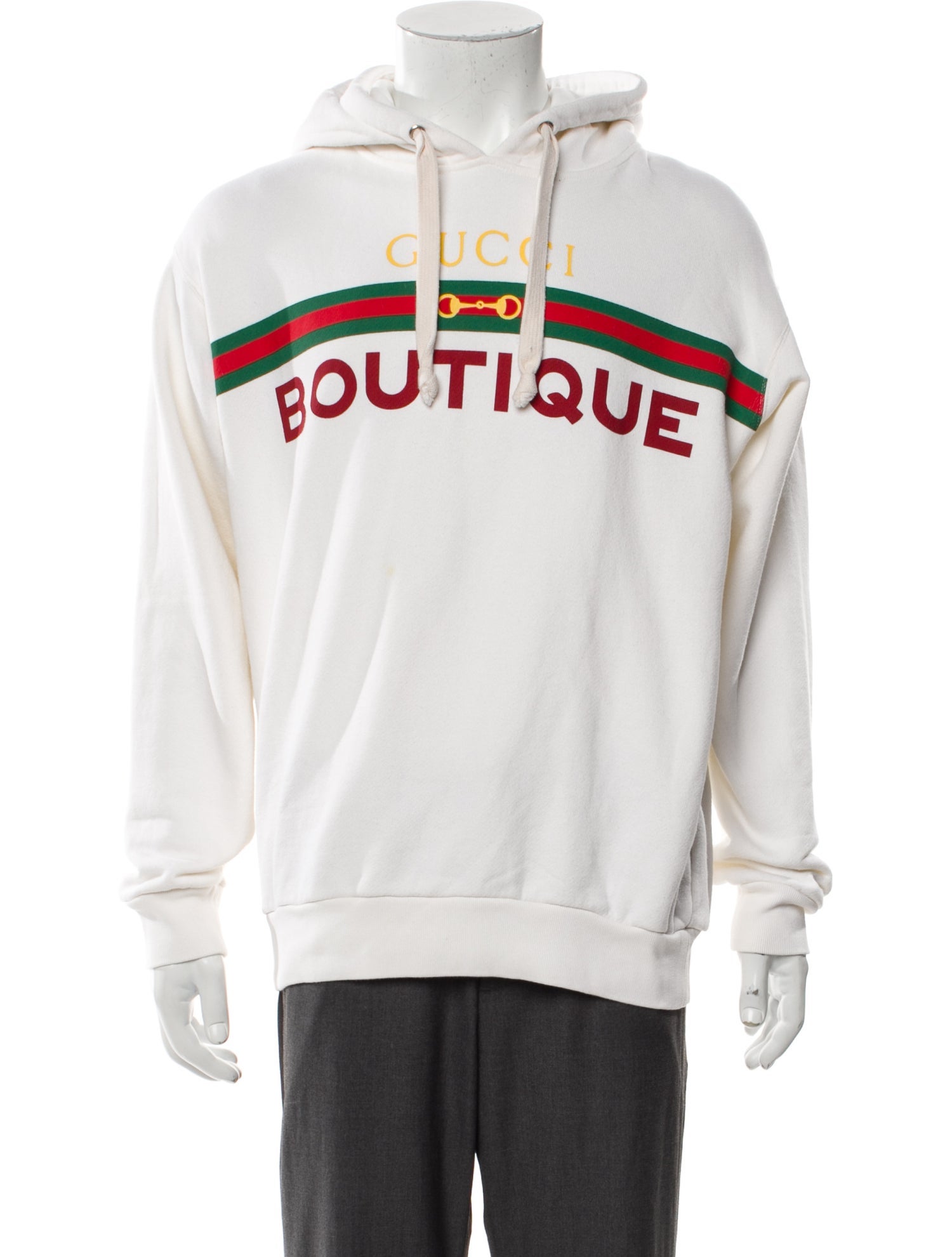 Gucci Web Accent Crew Neck Hoodie