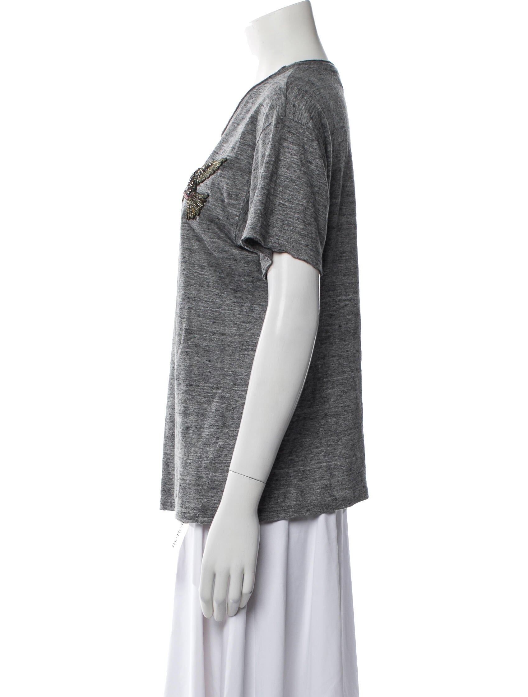 Gucci Linen Graphic Print T-Shirt