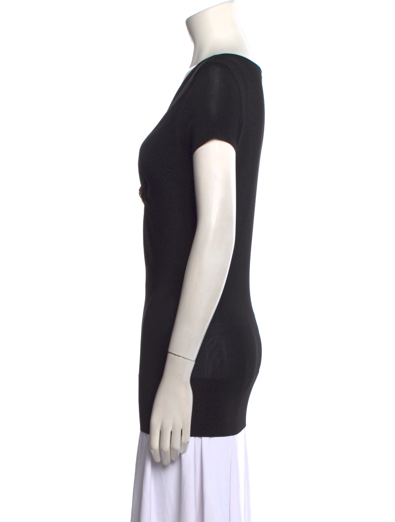 Gucci V-Neck Short Sleeve Top