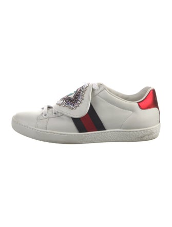 Gucci Leather Colorblock Pattern Sneakers
