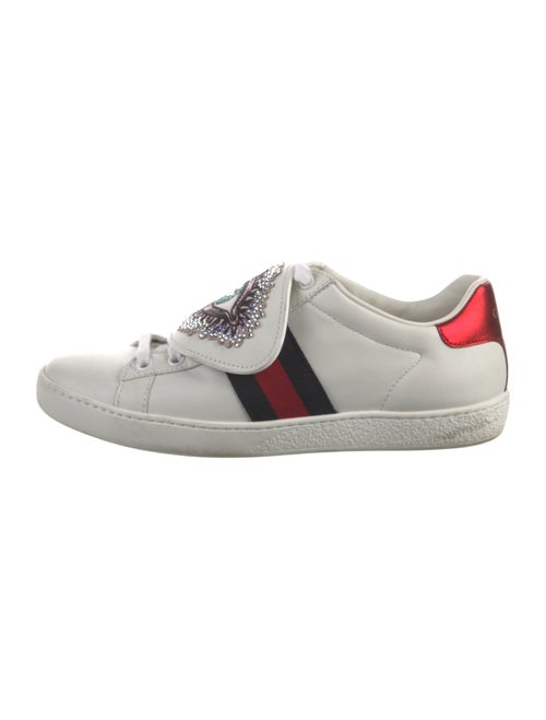 Gucci Leather Colorblock Pattern Sneakers