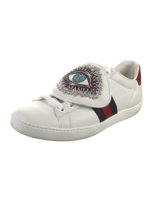 Gucci Leather Colorblock Pattern Sneakers