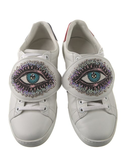 Gucci Leather Colorblock Pattern Sneakers