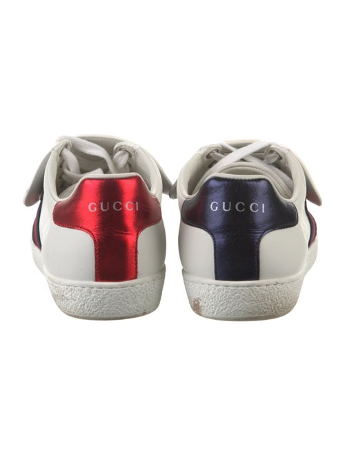 Gucci Leather Colorblock Pattern Sneakers