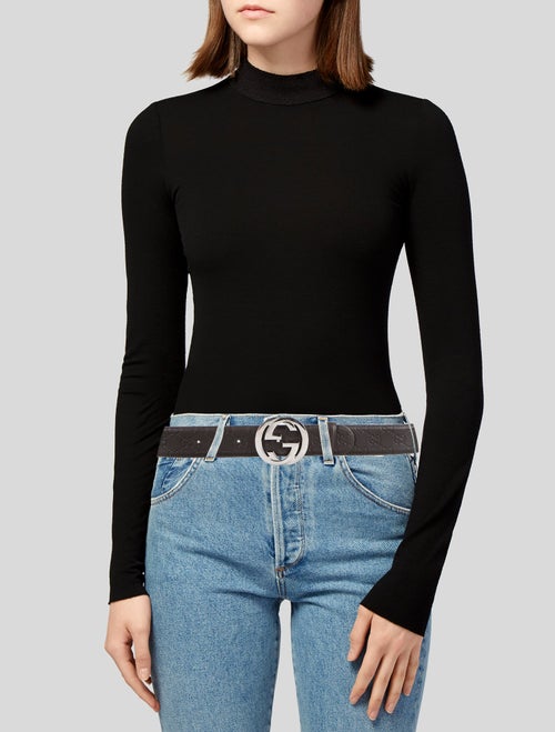 Gucci Interlocking G Logo Leather Belt