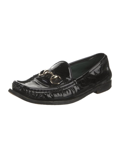 Gucci Horsebit Accent Patent Leather Loafers