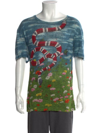 Gucci Kingsnake Linen T-Shirt