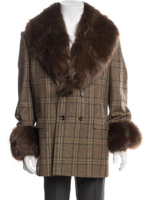 Gucci Check Hunting Jacket Wool Overcoat