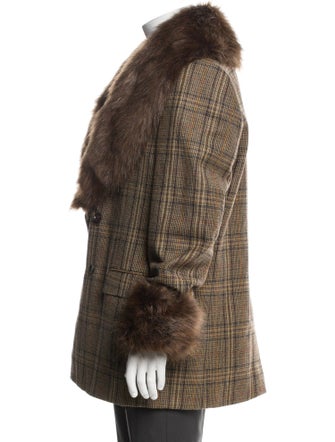 Gucci Check Hunting Jacket Wool Overcoat