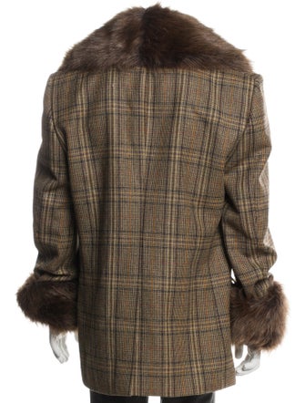Gucci Check Hunting Jacket Wool Overcoat