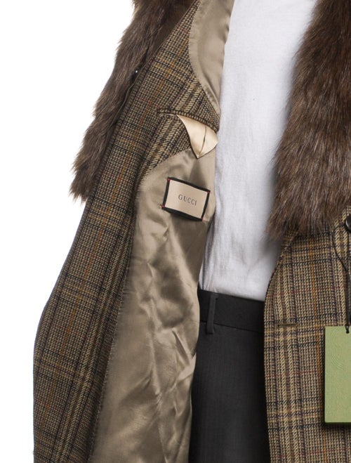 Gucci Check Hunting Jacket Wool Overcoat