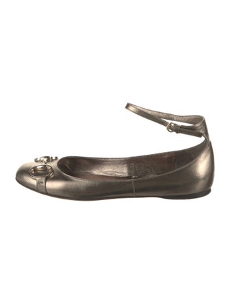 Gucci Horsebit Accent Leather Flats