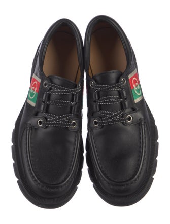 Gucci Web Accent Leather Sneakers