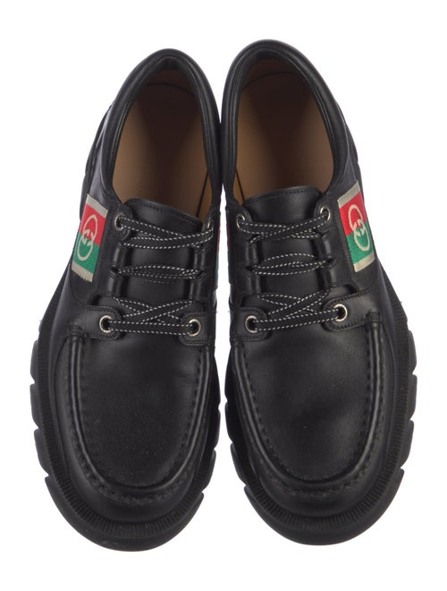 Gucci Web Accent Leather Sneakers