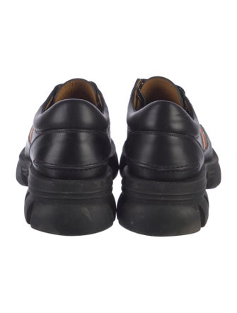 Gucci Web Accent Leather Sneakers