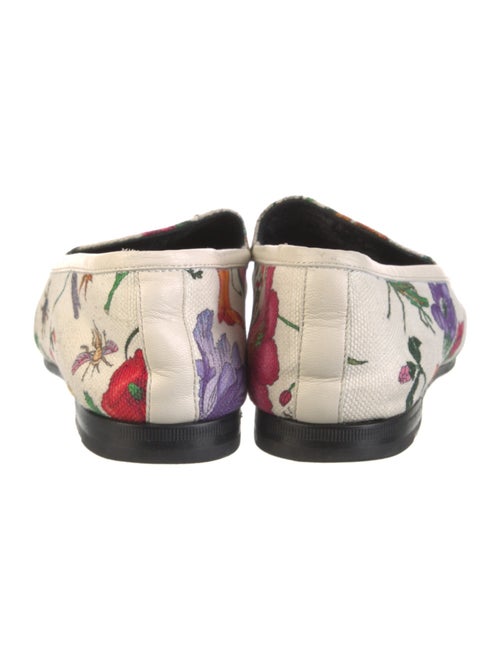 Gucci Flora Print Canvas Loafers