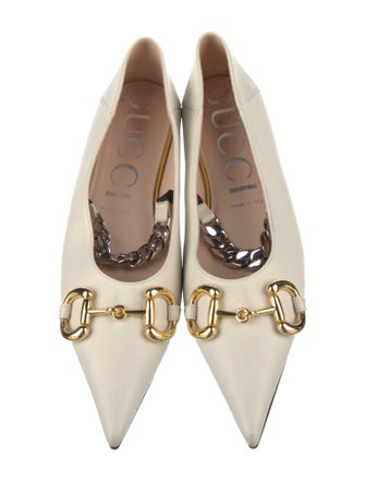 Gucci Horsebit Accent Leather Mary Jane Flats