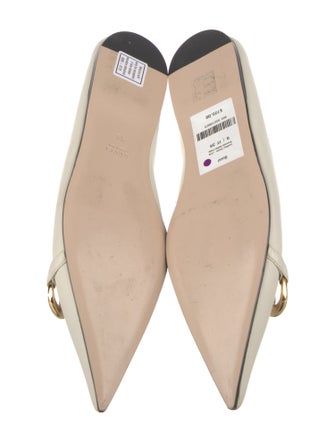 Gucci Horsebit Accent Leather Mary Jane Flats