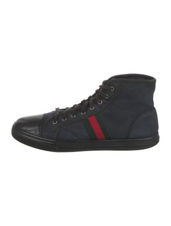 Gucci Web Accent Canvas Sneakers