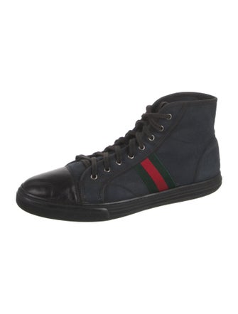 Gucci Web Accent Canvas Sneakers