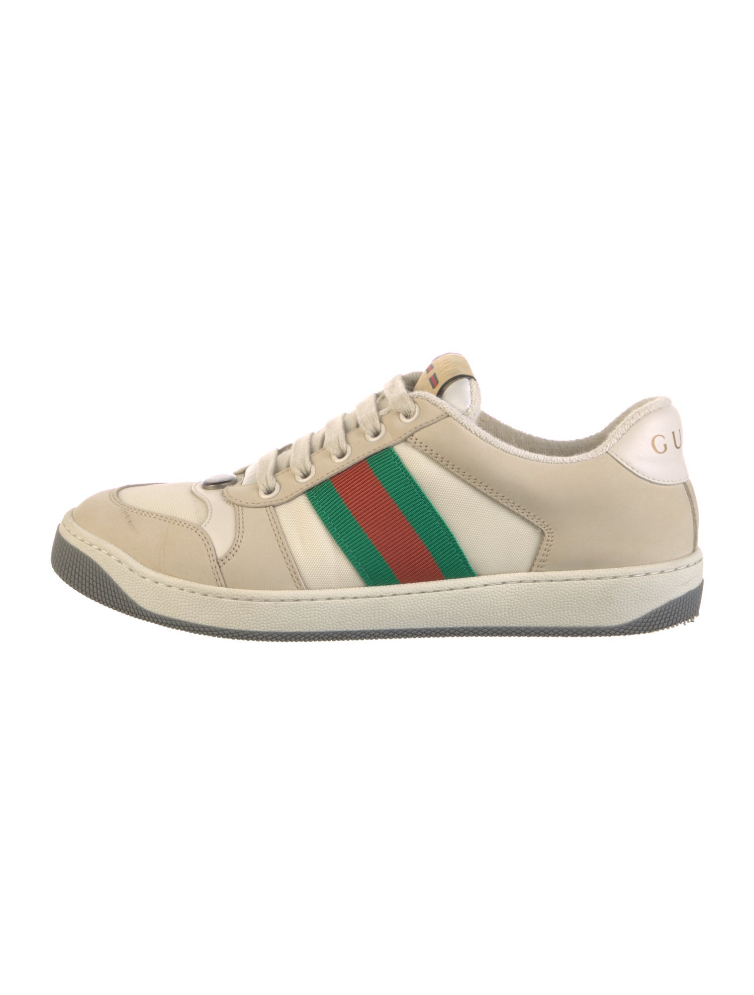 Gucci Web Accent Leather Sneakers