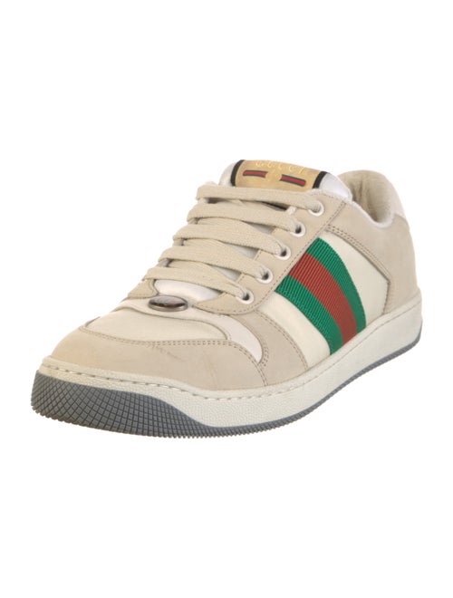 Gucci Web Accent Leather Sneakers