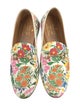 Gucci Leather Floral Print Loafers