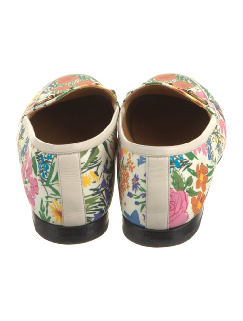 Gucci Leather Floral Print Loafers