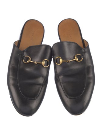 Gucci Horsebit Accent Leather Mules