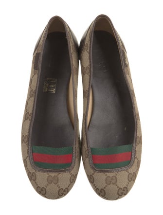 Gucci GG Canvas Canvas Ballet Flats