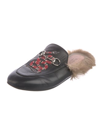 Gucci Horsebit Accent Leather Mules