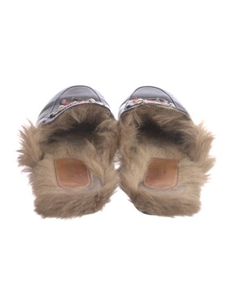 Gucci Horsebit Accent Leather Mules