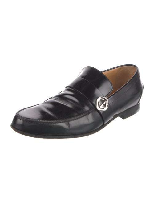 Gucci Interlocking G Logo Leather Dress Loafers