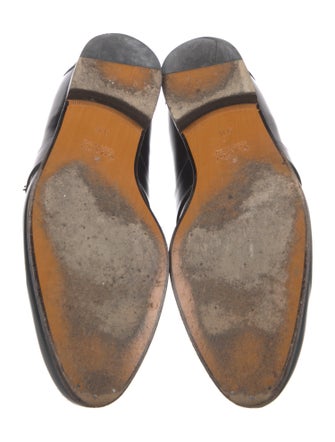 Gucci Interlocking G Logo Leather Dress Loafers