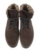Gucci Web Accent Suede Lace-Up Boots