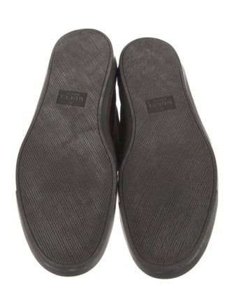 Gucci Web Accent Suede Lace-Up Boots