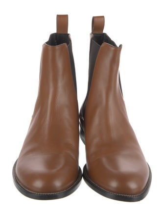 Gucci Web Accent Leather Chelsea Boots