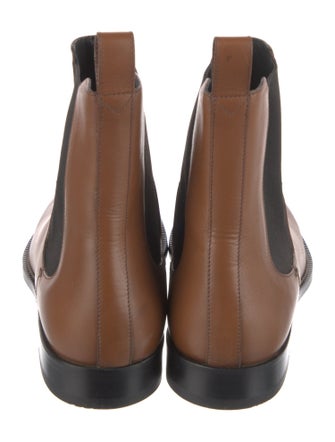 Gucci Web Accent Leather Chelsea Boots