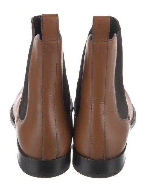 Gucci Web Accent Leather Chelsea Boots