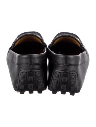 Gucci Web Accent Leather Drivers
