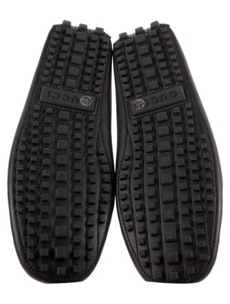 Gucci Web Accent Leather Drivers