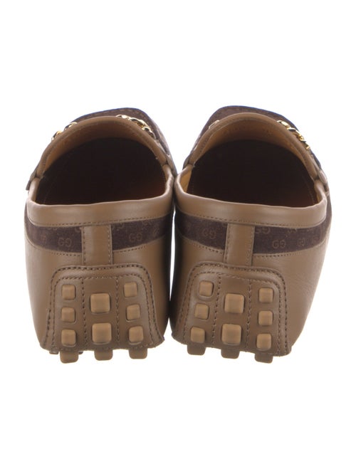 Gucci Leather Chain-Link Accents Drivers