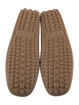 Gucci Leather Chain-Link Accents Drivers