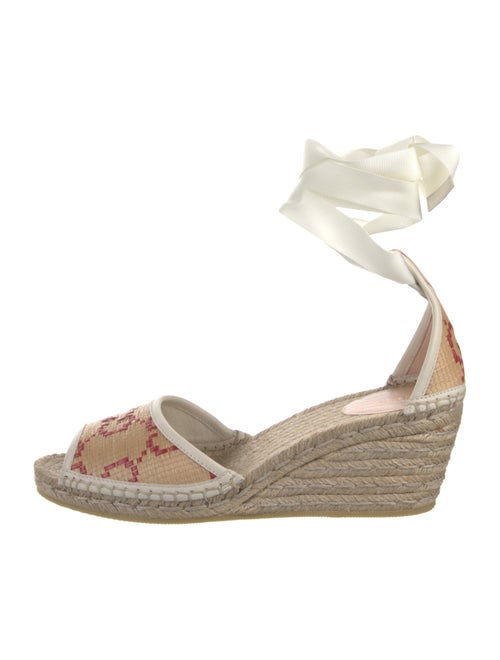 Gucci GG Logo Raffia Espadrilles