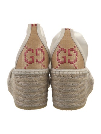 Gucci GG Logo Raffia Espadrilles
